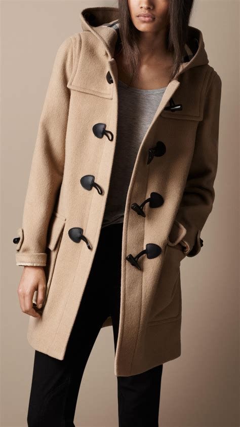 womens burberry coat cheap|burberry wool duffle coat women's.